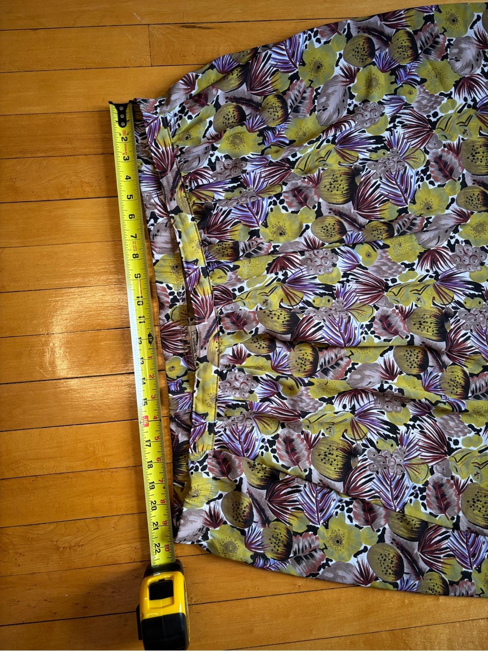 EUC Vintage 90s Tropical Fruit & Floral Botanical Midi Skirt | Women’s Plus 20W - Picture 9 of 14